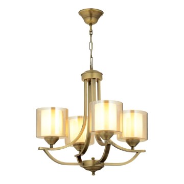 Luster na lancu NOVARA 4xE27/40W/230V bronzan