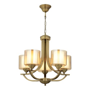 Luster na lancu NOVARA 5xE27/40W/230V bronzan