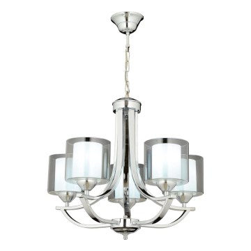 Luster na lancu NOVARA 5xE27/40W/230V sjajni hrom