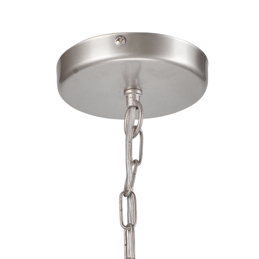 Luster na lancu ORLANDO 8xE27/60W/230V, srebrne boje