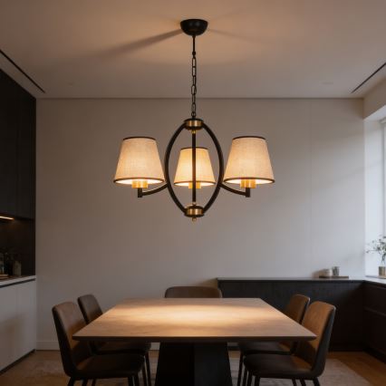 Luster na lancu PAUL 3xE27/60W/230V