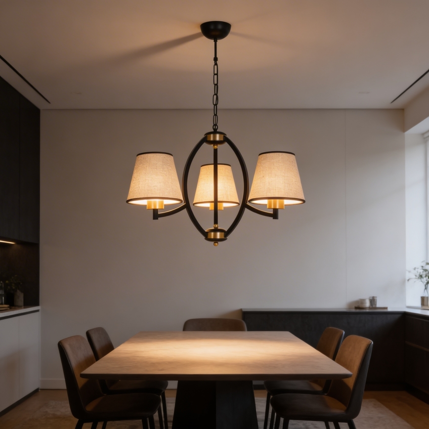 Luster na lancu PAUL 3xE27/60W/230V