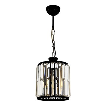 Luster na lancu PUNE 1xE27/40W/230V crne boje