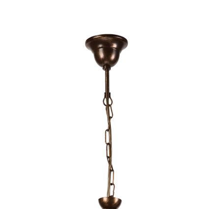 Luster na lancu RETRO 2xE27/60W/230V bakarna/patina