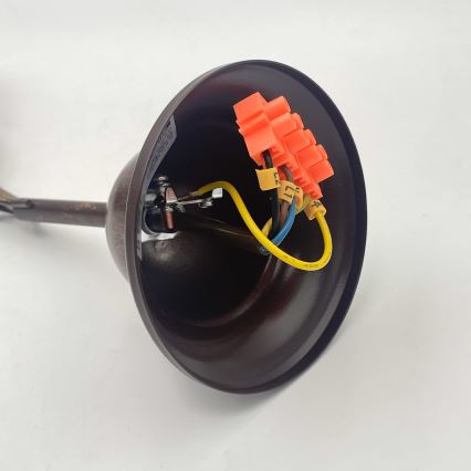 Luster na lancu RETRO 2xE27/60W/230V bakarna/patina