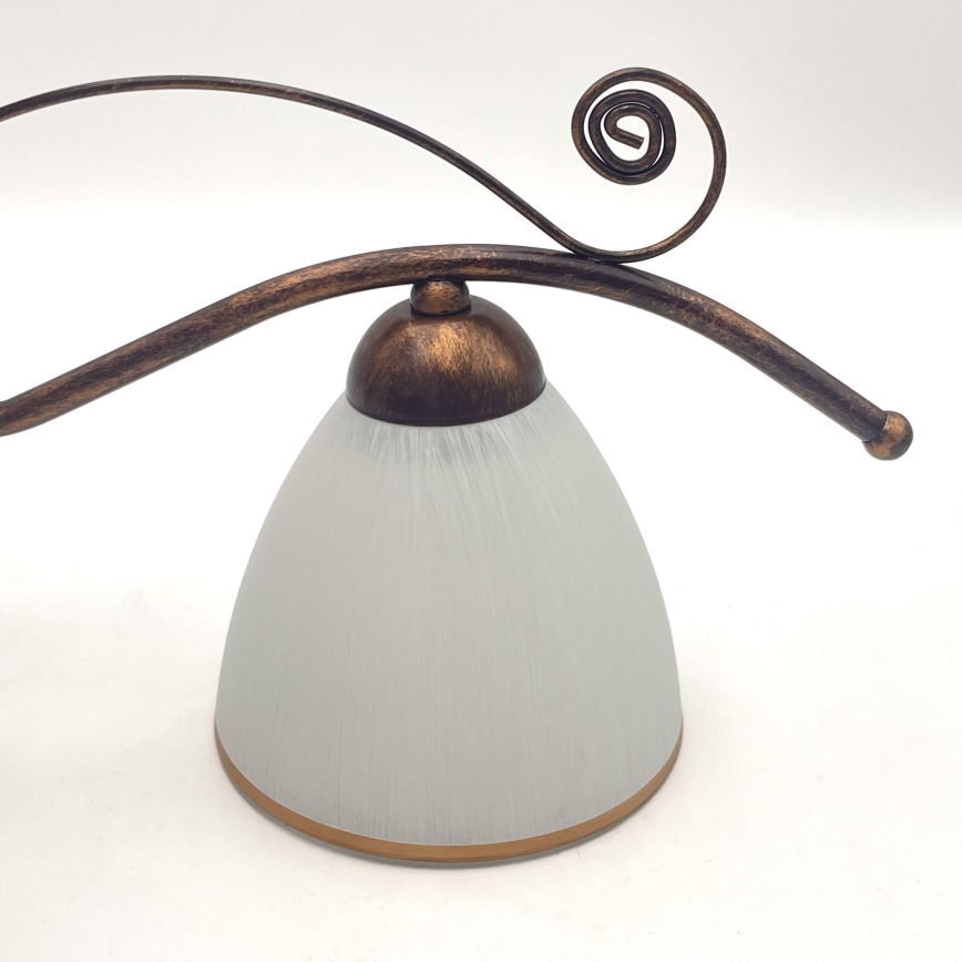 Luster na lancu RETRO 2xE27/60W/230V bakarna/patina