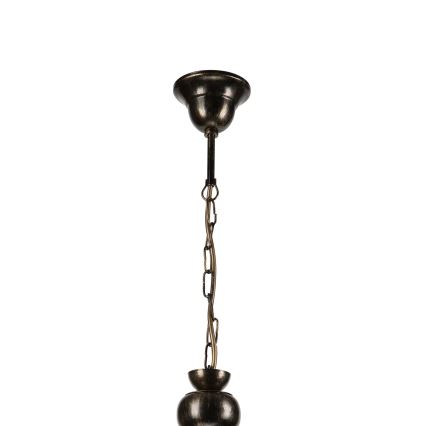 Luster na lancu RETRO 2xE27/60W/230V bronzan/patina