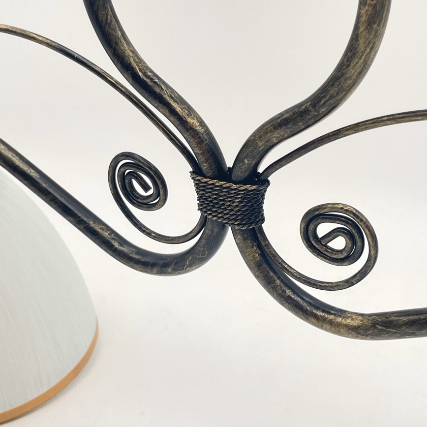 Luster na lancu RETRO 2xE27/60W/230V bronzan/patina