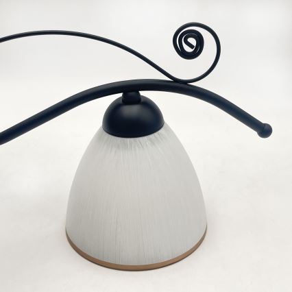 Luster na lancu RETRO 2xE27/60W/230V mat crne boje