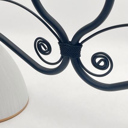 Luster na lancu RETRO 2xE27/60W/230V mat crne boje