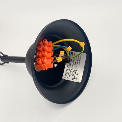 Luster na lancu RETRO 2xE27/60W/230V mat crne boje