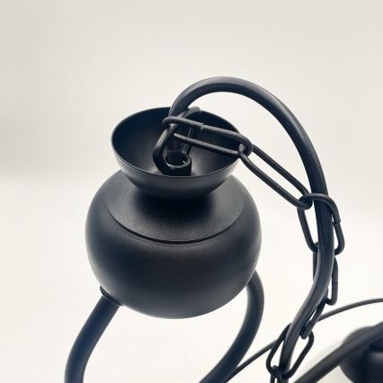 Luster na lancu RETRO 2xE27/60W/230V mat crne boje