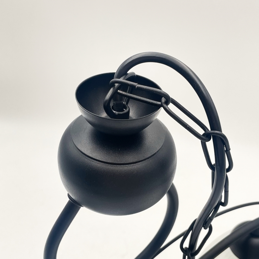 Luster na lancu RETRO 2xE27/60W/230V mat crne boje