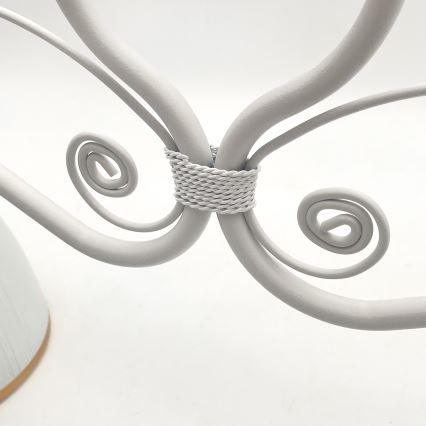 Luster na lancu RETRO 2xE27/60W/230V u mat beloj boji