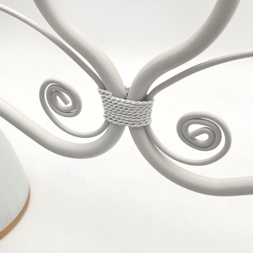 Luster na lancu RETRO 2xE27/60W/230V u mat beloj boji