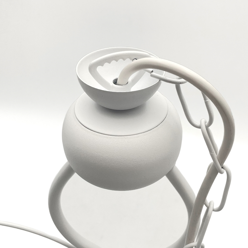 Luster na lancu RETRO 2xE27/60W/230V u mat beloj boji