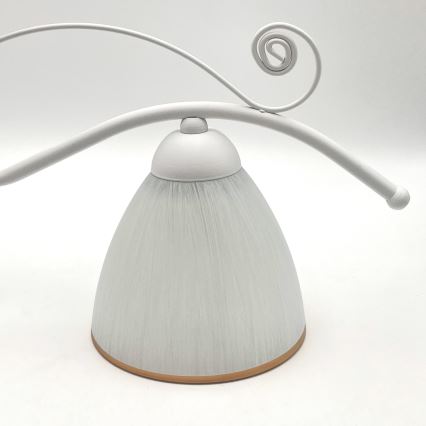 Luster na lancu RETRO 2xE27/60W/230V u mat beloj boji