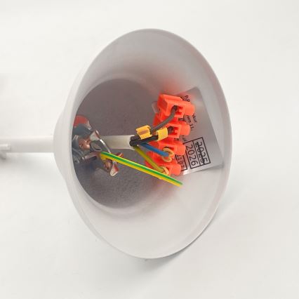 Luster na lancu RETRO 2xE27/60W/230V u mat beloj boji