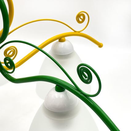 Luster na lancu RETRO 5xE27/60W/230V beli/šaren