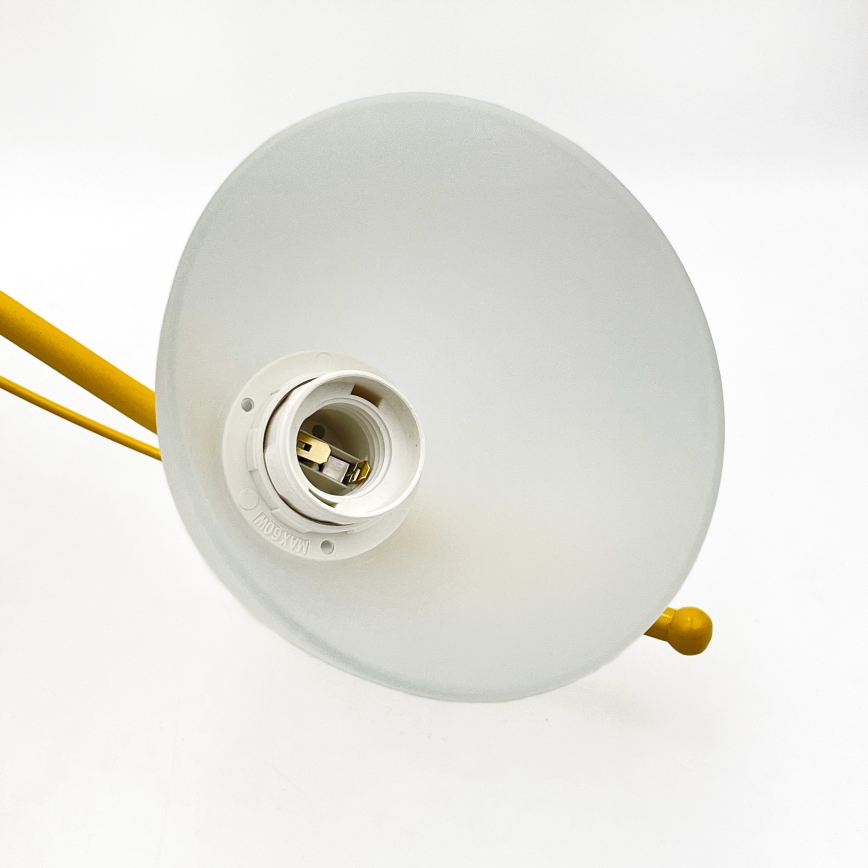 Luster na lancu RETRO 5xE27/60W/230V beli/šaren