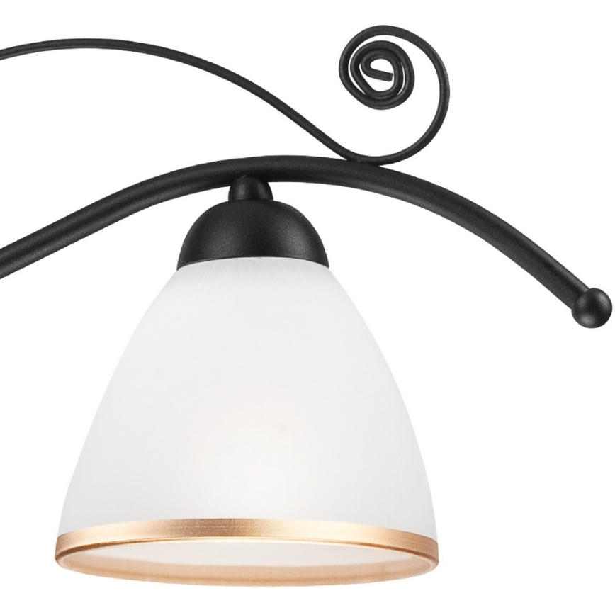 Luster na lancu RETRO II 3xE27/60W/230V crna mat