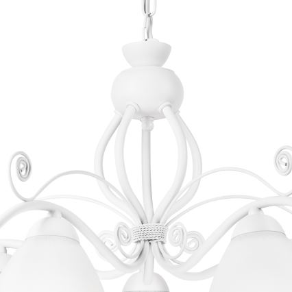 Luster na lancu RETRO II 5xE27/60W/230V bela