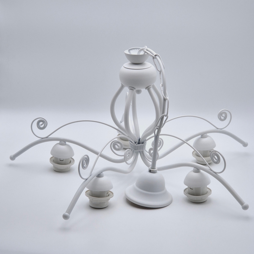 Luster na lancu RETRO II 5xE27/60W/230V bela