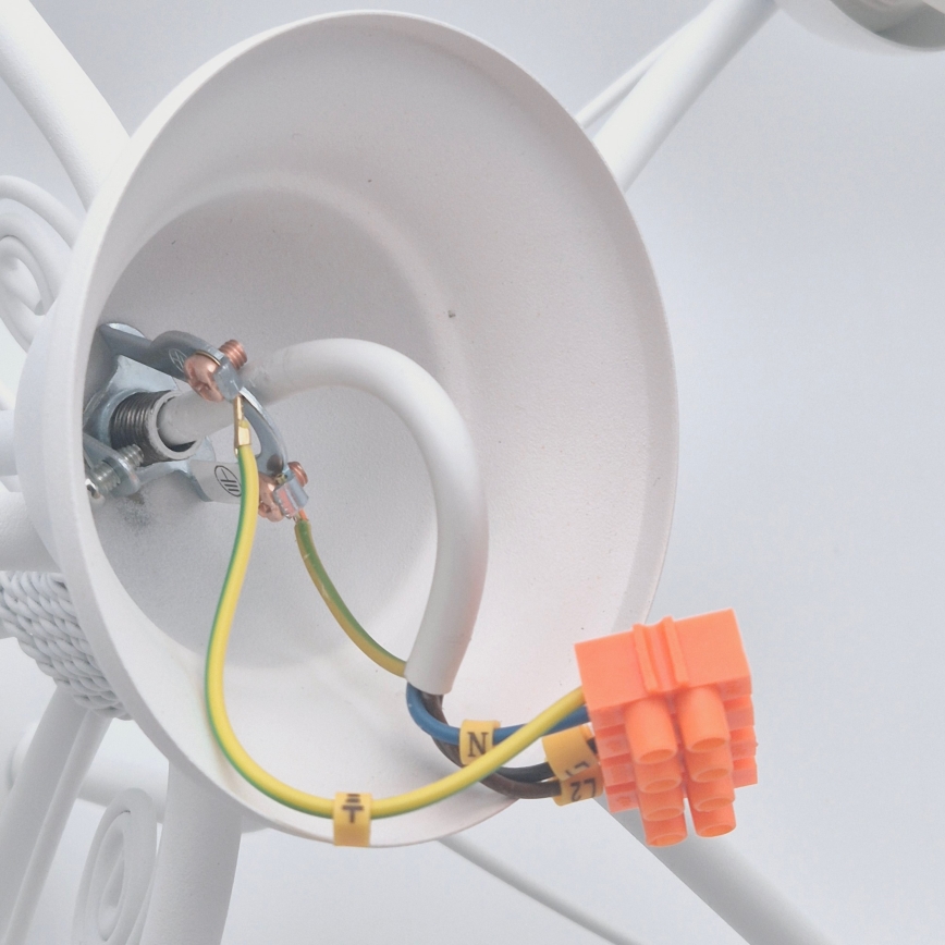 Luster na lancu RETRO II 5xE27/60W/230V bela