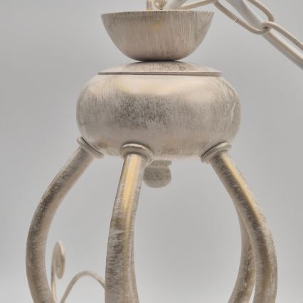 Luster na lancu RETRO II 5xE27/60W/230V bela patina