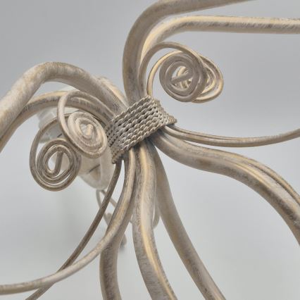 Luster na lancu RETRO II 5xE27/60W/230V bela patina