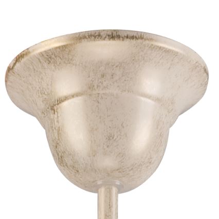 Luster na lancu RETRO II 5xE27/60W/230V bela patina