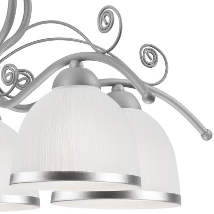 Luster na lancu RETRO II 5xE27/60W/230V srebran
