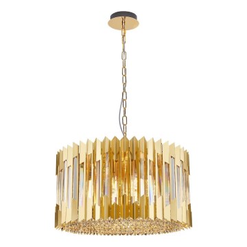 Luster na lancu RITZ 12xE14/40W/230V prečnik 54 cm zlatna