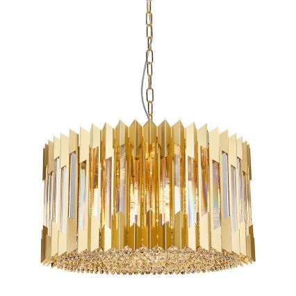 Luster na lancu RITZ 12xE14/40W/230V prečnik 54 cm zlatna