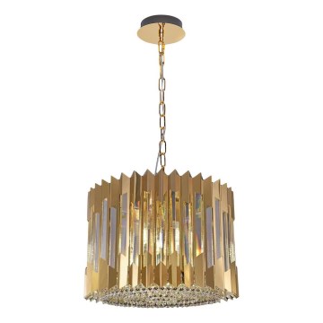 Luster na lancu RITZ 7xE14/40W/230V, prečnik 42 cm, zlatna