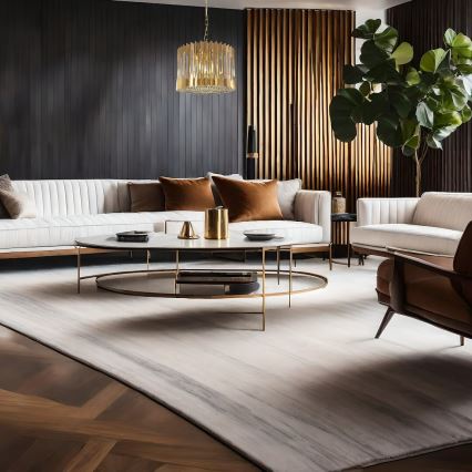 Luster na lancu RITZ 7xE14/40W/230V, prečnik 42 cm, zlatna