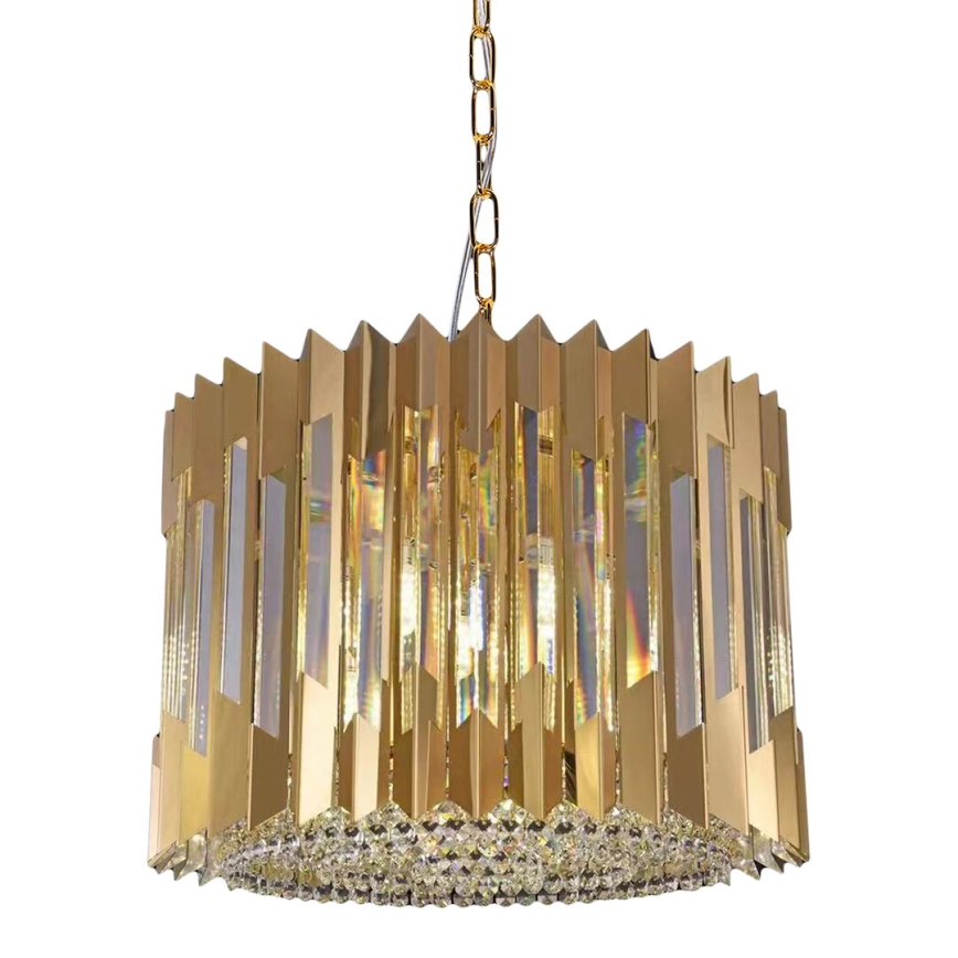 Luster na lancu RITZ 7xE14/40W/230V, prečnik 42 cm, zlatna