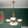 Luster na lancu ROCCA 6xE27/60W/230V, prečnik 64 cm bronza/bela