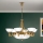 Luster na lancu ROCCA 9xE27/60W/230V, prečnik 75 cm, bronza/bela