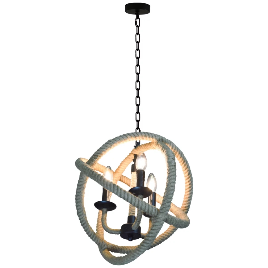 Luster na lancu ROPE GLOBO 3xE14/10W/230V