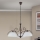 Luster na lancu RULA 3xE27/40W/230V, prečnik 70 cm, bela/bronza