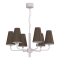 Luster na lancu TORTOLA 6xE14/15W/230V braon/krem