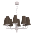 Luster na lancu TORTOLA 8xE14/15W/230V braon/krem