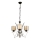 Luster na lancu VARANA 3xE27/40W/230V crna/sjajni hrom