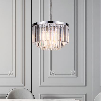 Luster na lancu VETRO 5xE14/60W/230V sjajni hrom