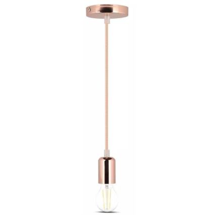 Luster na lanku 1xE27/60W/230V roze zlato
