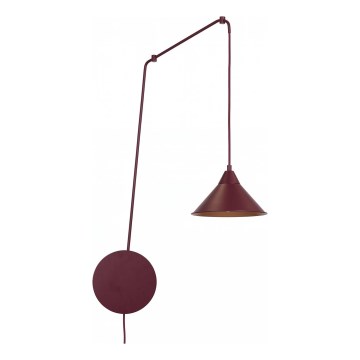 Luster na lanku ABRAMO 1xE27/15W/230V crvena