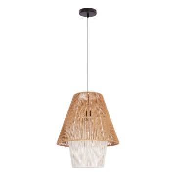 Luster na lanku AFRICA 1xE27/40W/230V prečnik 40 cm braon/krem
