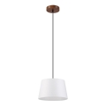 Luster na lanku AIDA 1xE27/60W/230V prečnik 25 cm hrast/orah/bela