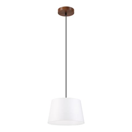 Luster na lanku AIDA 1xE27/60W/230V prečnik 25 cm hrast/orah/bela